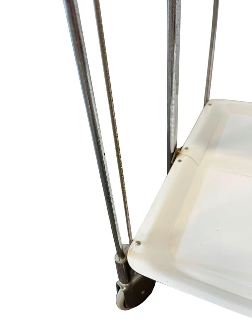 Vintage chrome folding bar/side table