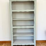 Large Celadon Green & Almond Milk Bookcase