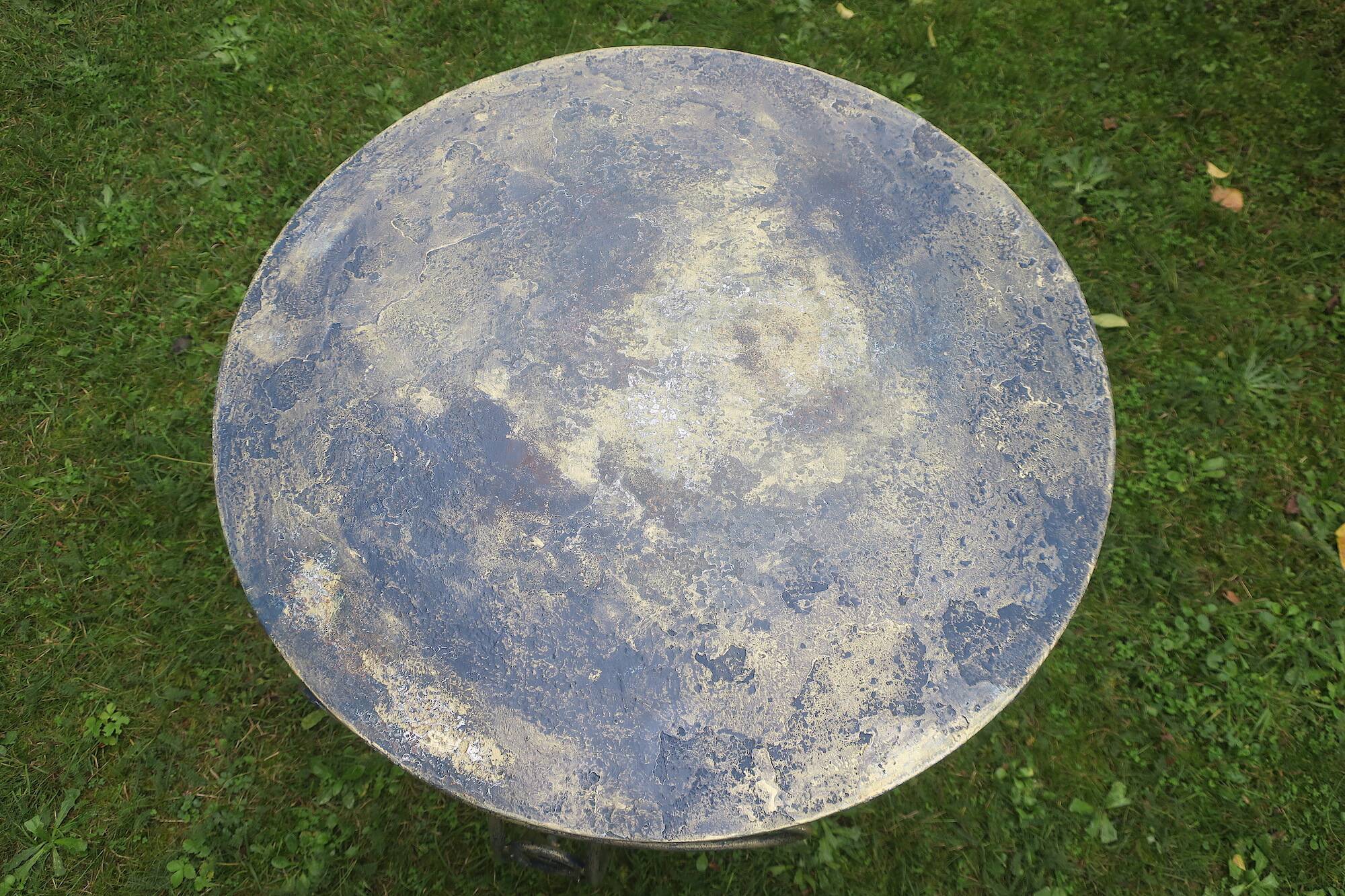 Mid century painted iron patio or garden table, 1960s