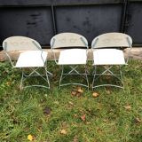 Metal folding garden chairs