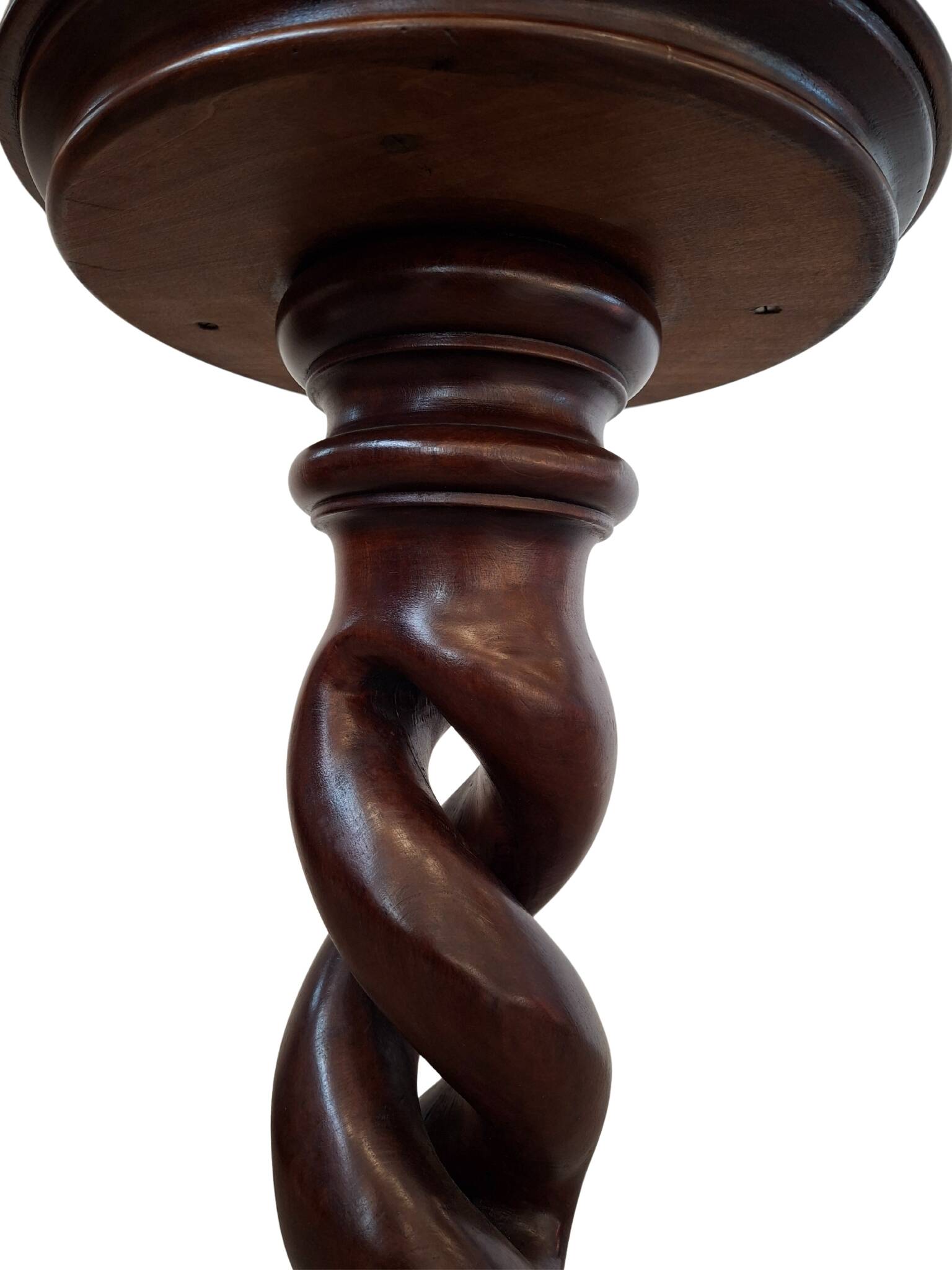 Elegante Colonna Porta-Piante/Busti in Mogano – Vintage Anni '60