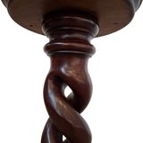 Elegante Colonna Porta-Piante/Busti in Mogano – Vintage Anni '60