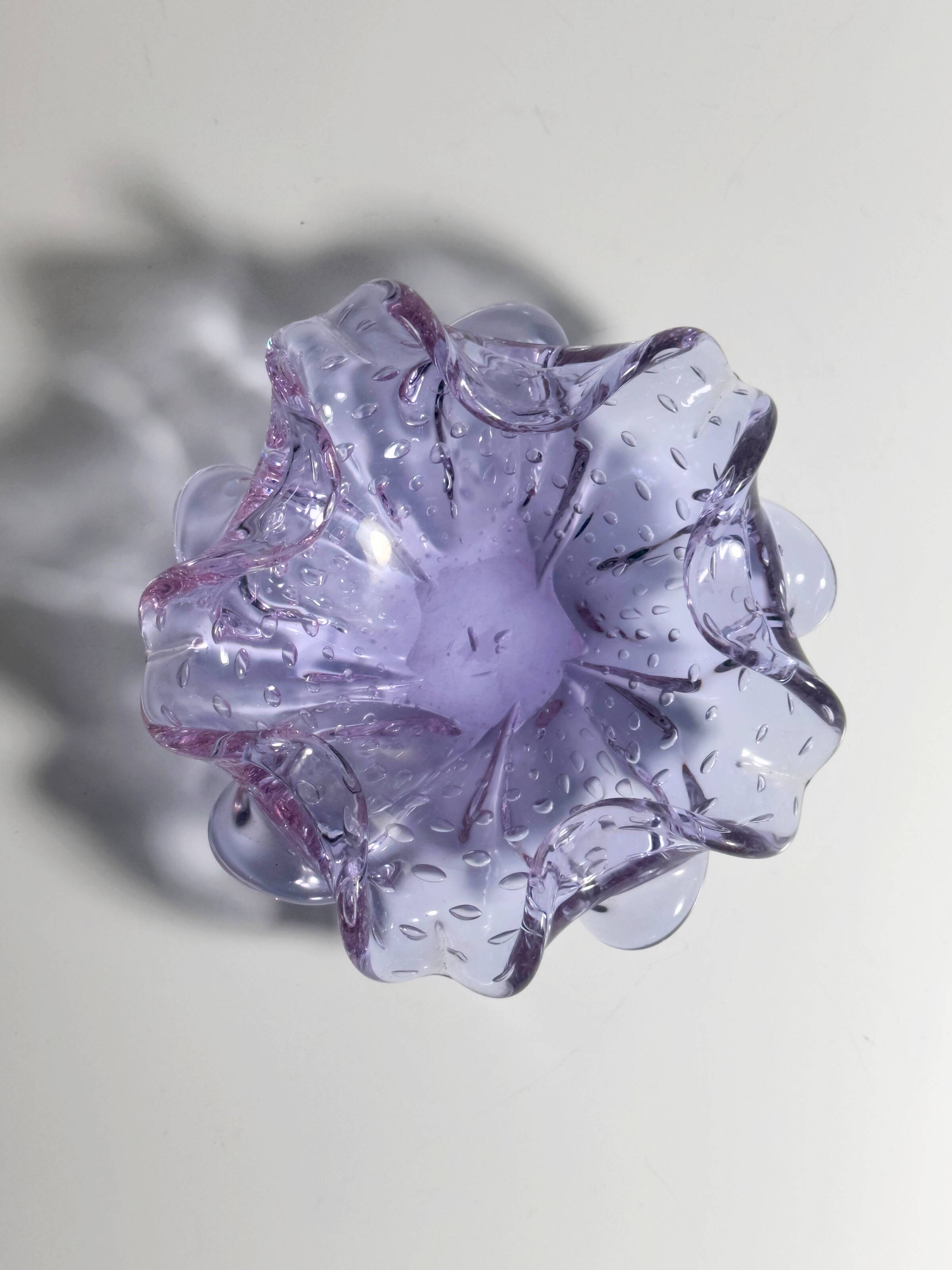 Alexandrite Murano Bullicante Bubbles Ash Tray - 1950s