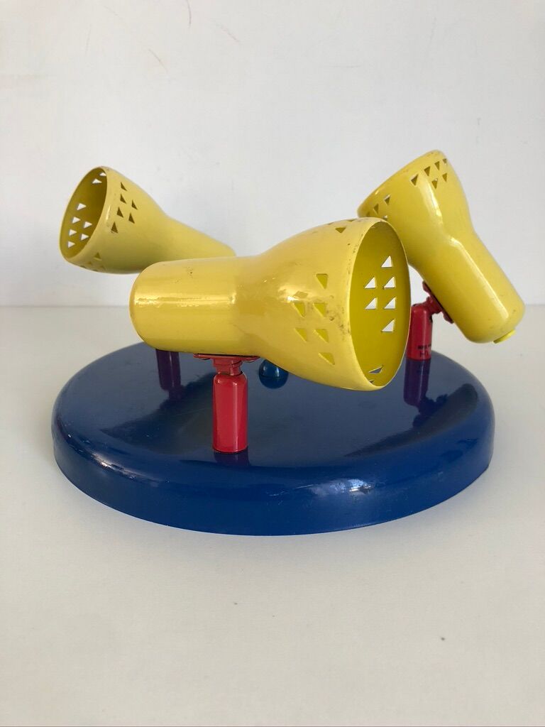 Metal ceiling lamp 3 spots from the 80s