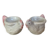 Pair of chicken egg cups