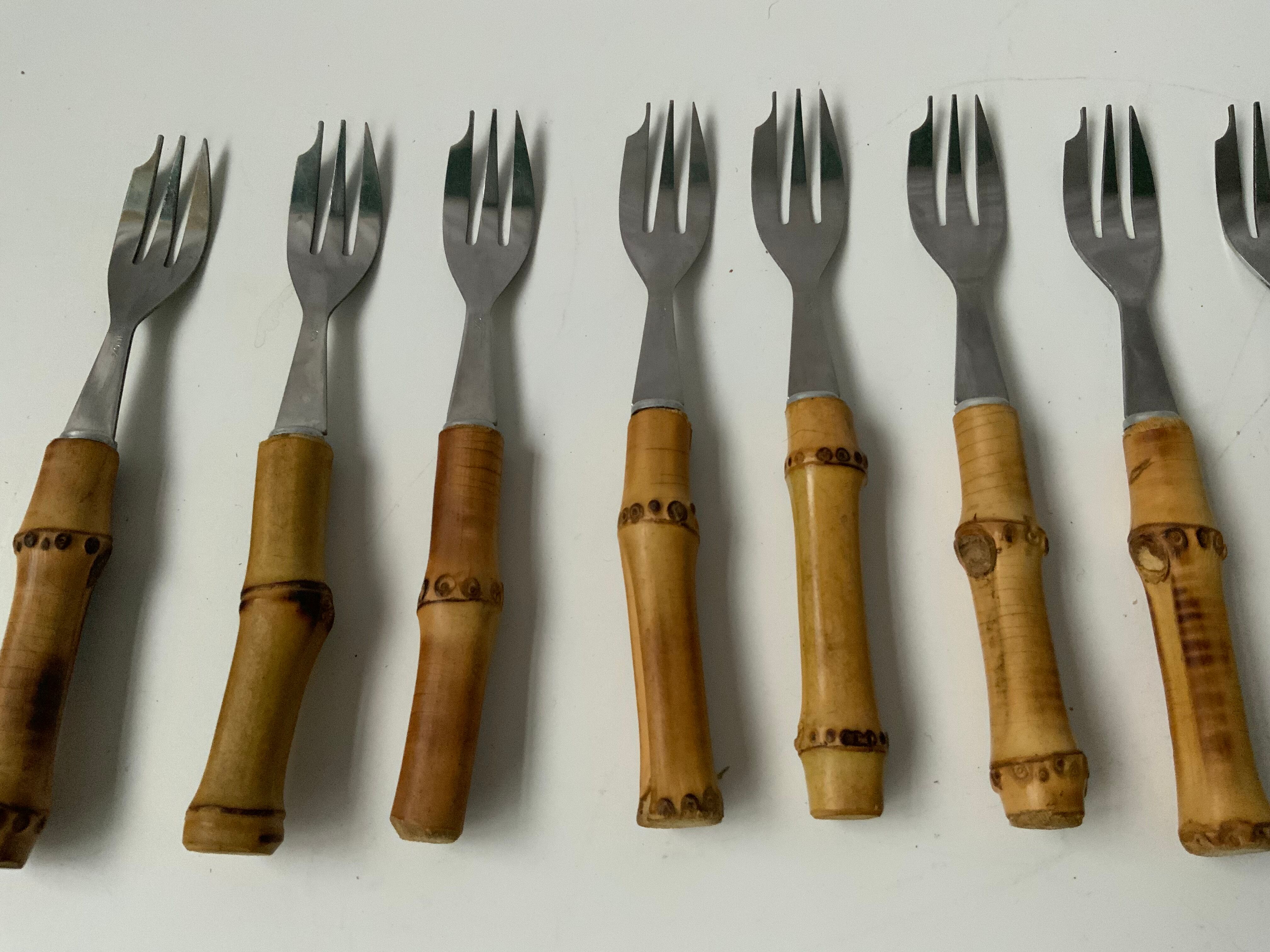 Vintage bamboo forks