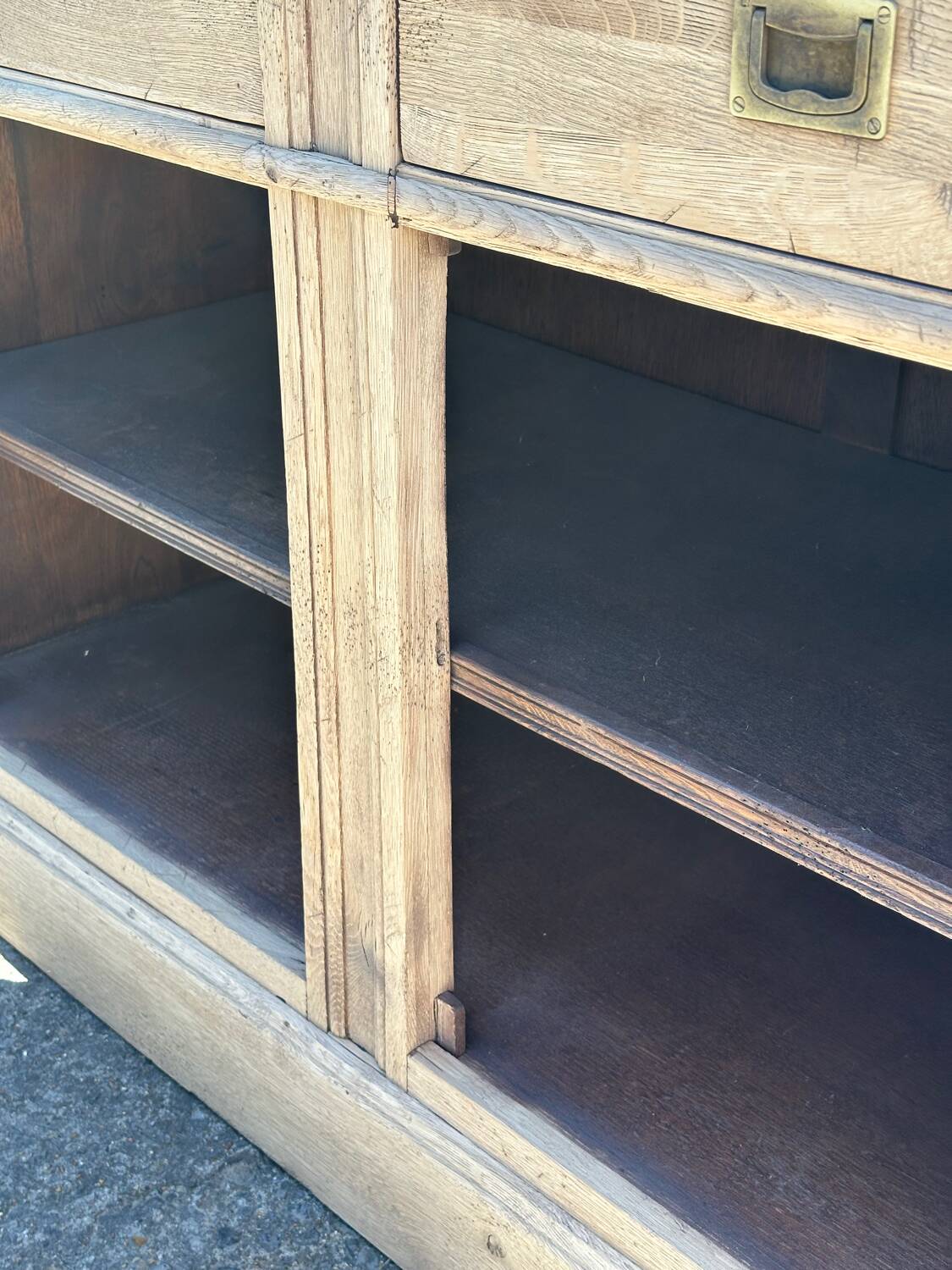 Raw oak dresser cabinet