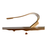 Large curved wooden lamp 1980