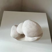 Vintage abstract plaster sculpture of a couple and child