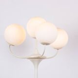 Large floor lamp, 4 branches finished with opalines, by Eva Renée Nele for Temde Leuchten 1960