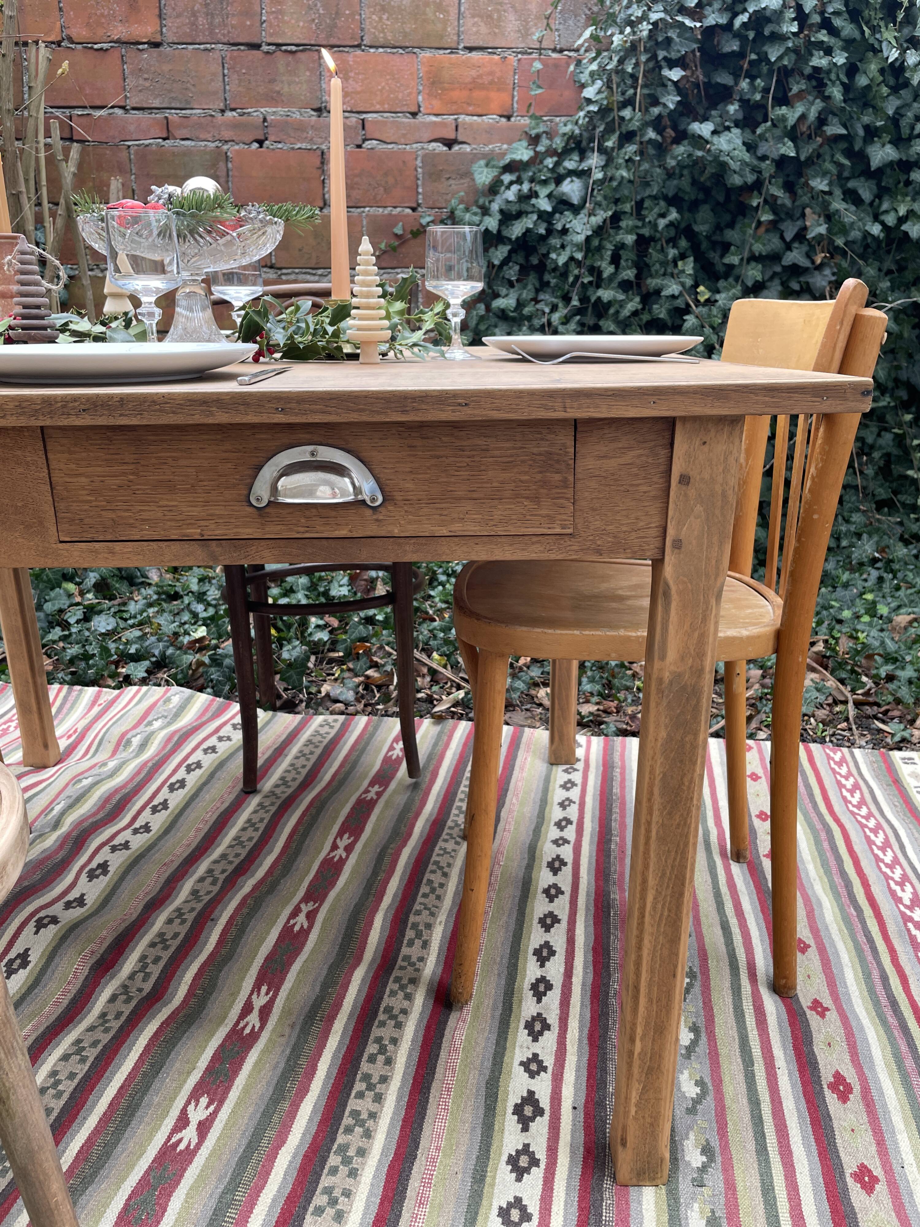 Farm Table with Drawers