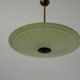 Art Deco ceiling light in green glass, 1940s, Germany