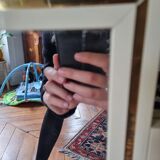 Miroir doré et blanc Pierre Vandel