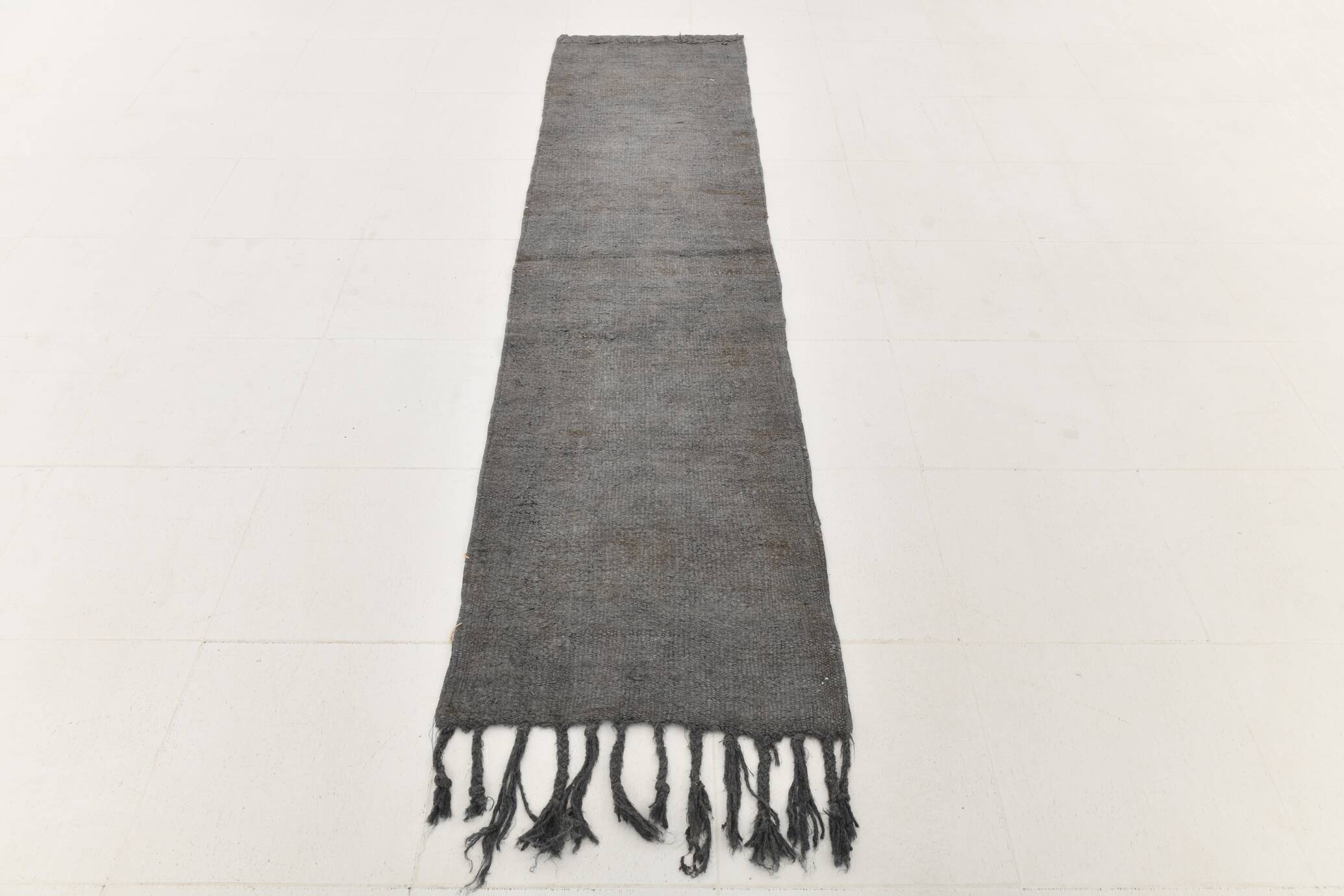 2x8 Mid Century Modern Gray Kilim Runner Rug, 60x254Cm