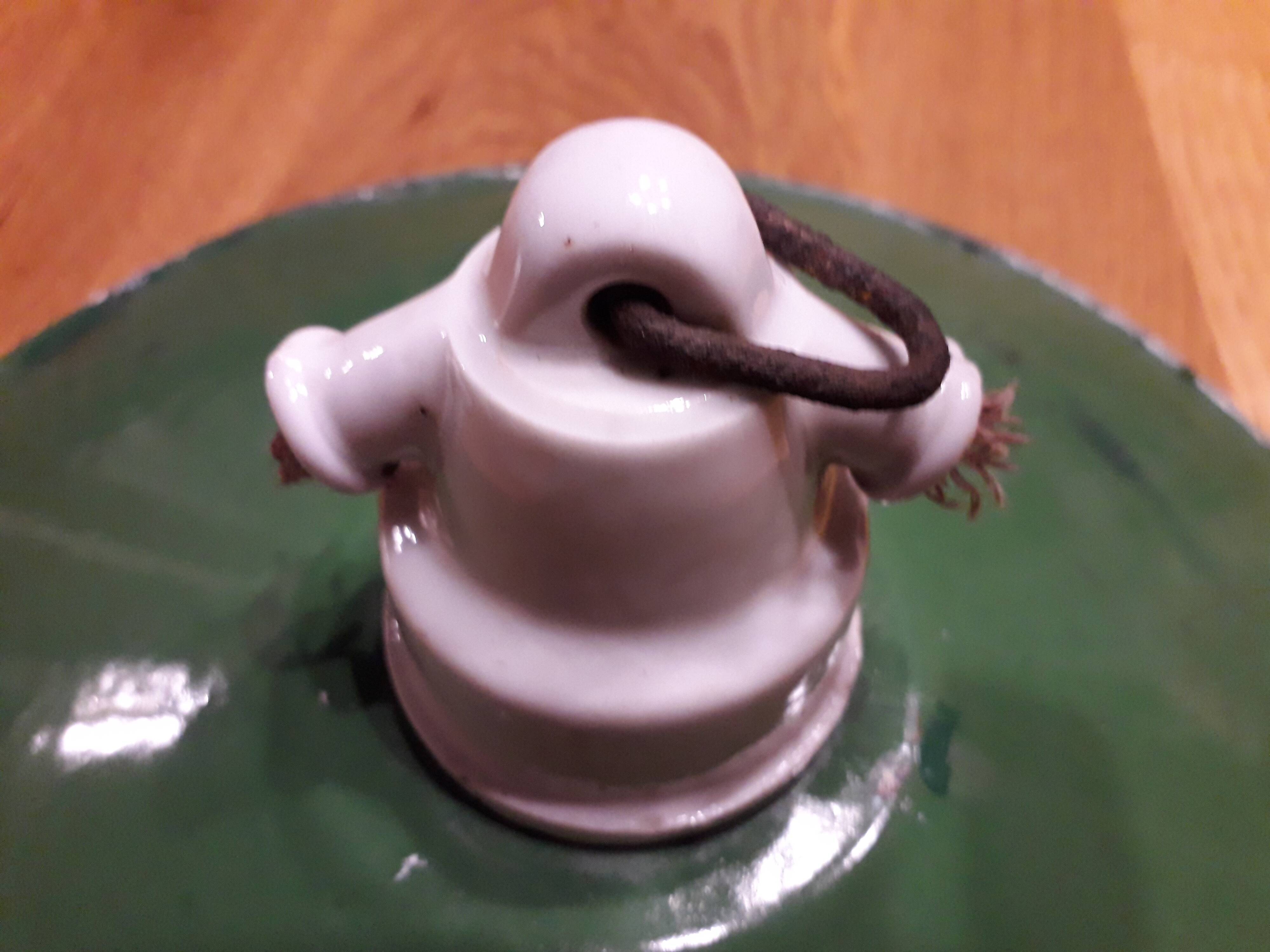 Industrial hanging enamelled green