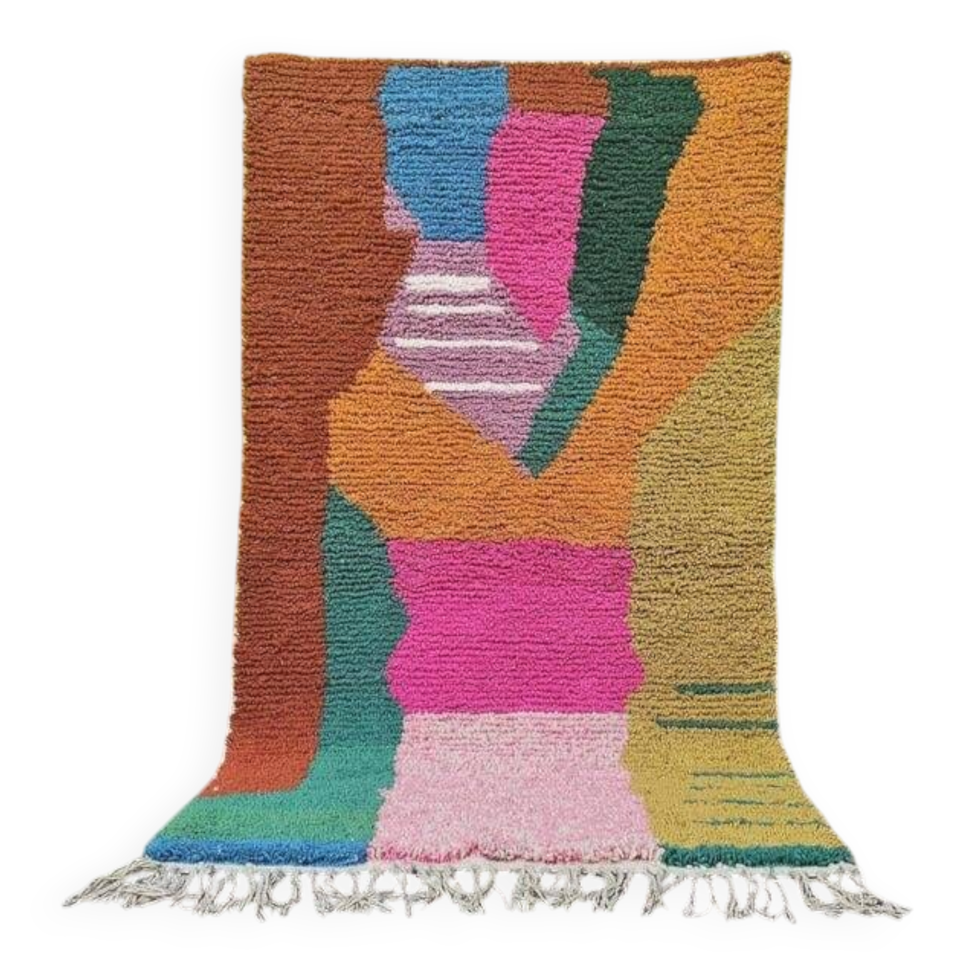 Handmade pure wool rug, size 100 x 200 cm.