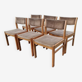 Lot de 6 chaises, années 70