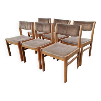 Lot de 6 chaises, années 70