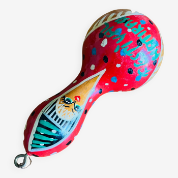 Old painted wooden maracas