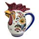 Spanish earthenware pitcher - hand-painted rooster head