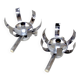 Pair of wall lamps "Fleur de lumière" Trocmé chromed aluminum, 70s