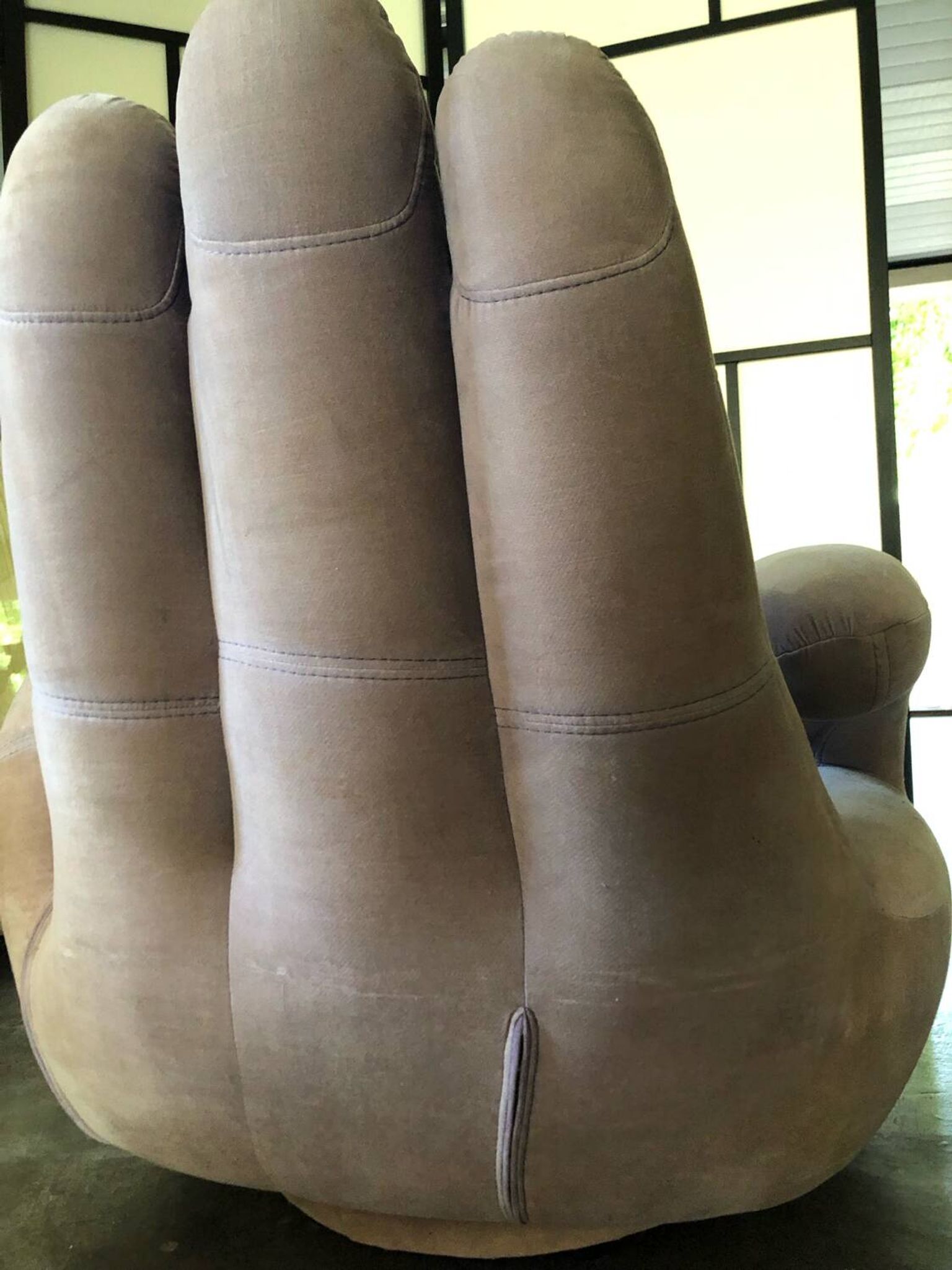 Pop Art swivel armchair - mauve velvet - circa 80/90 - very good condition