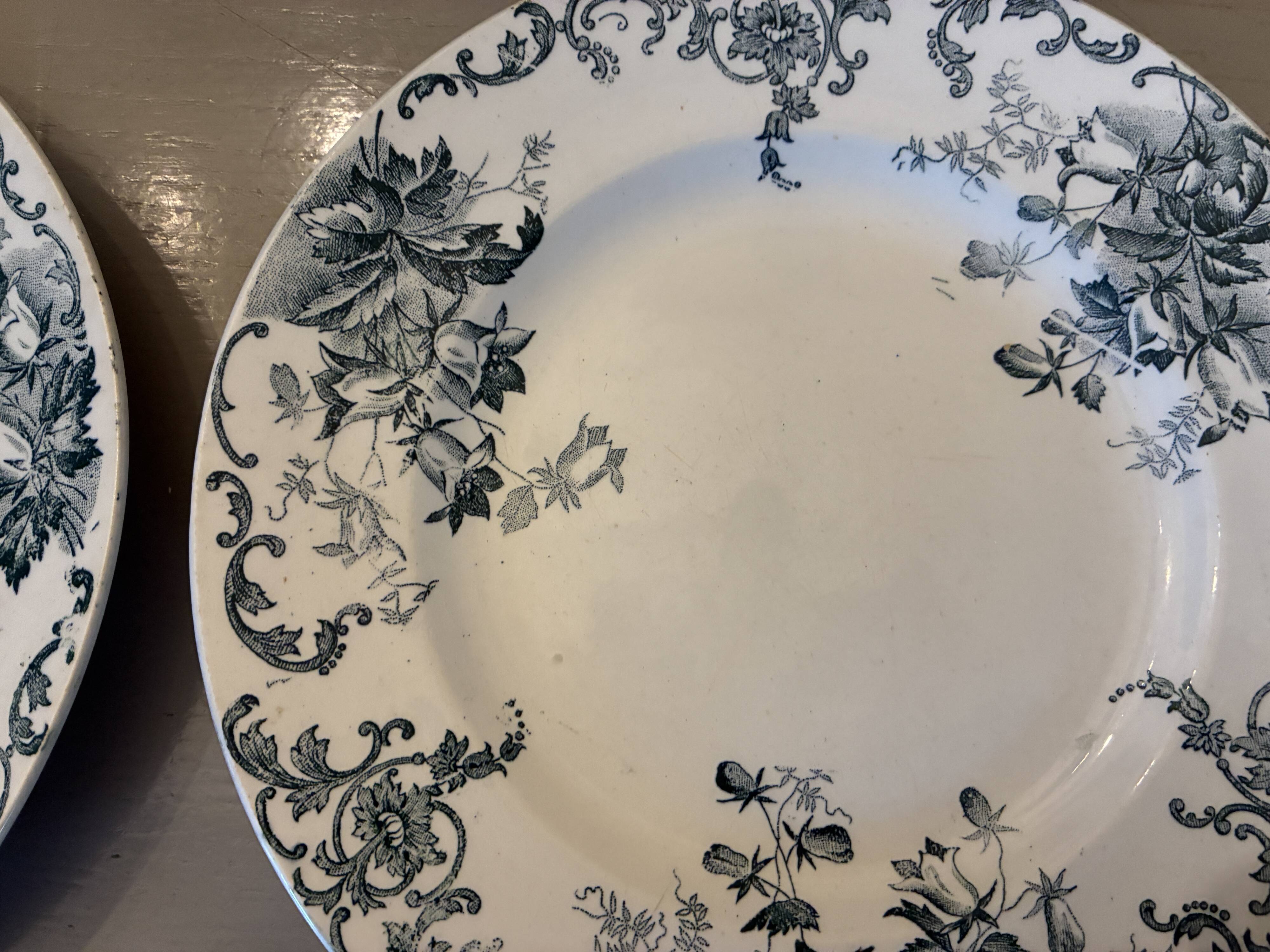 Two flat plates Terre de fer Saint-Amand