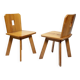 Pair of wooden chairs "Plank original".