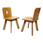 Paire de chaises en bois "Plank original".