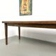 Beech farmhouse table, tapered legs, France, 1970s