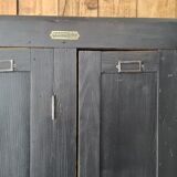 Old wooden factory cloakroom double door industrial furniture