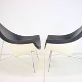 Set of Two Leather Original George Nelson Coconut Chairs, Vitra