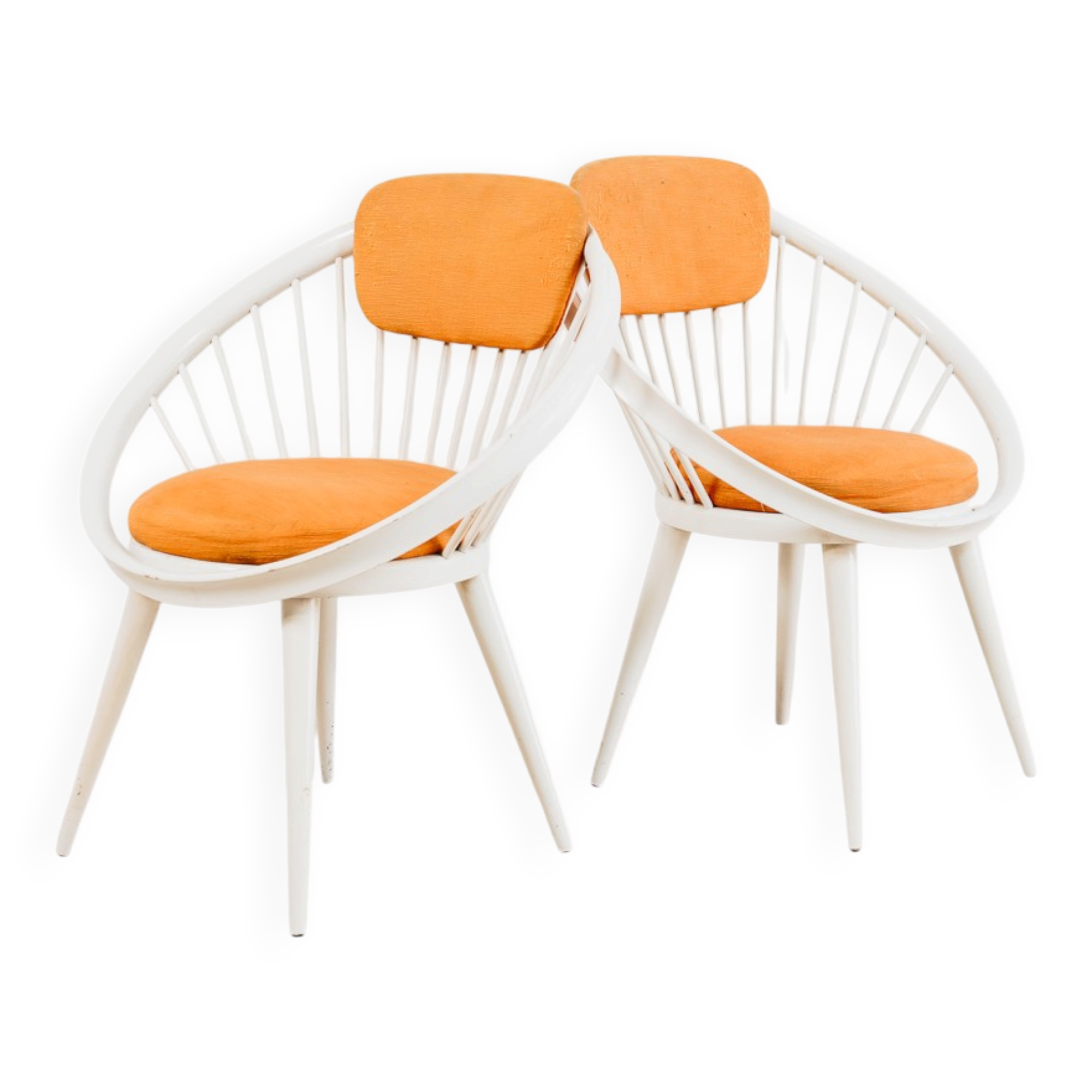 Yngve Ekström Mod.Circle Coppia di Poltroncine Design Scandinavo 60’s