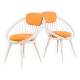 Yngve Ekström Mod.Circle Coppia di Poltroncine Design Scandinavo 60’s