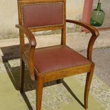 Art Deco bridge chair and 2 matching chairs