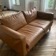 Canape cuir camel