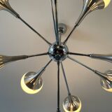 Vintage trumpet chandelier from the 70s