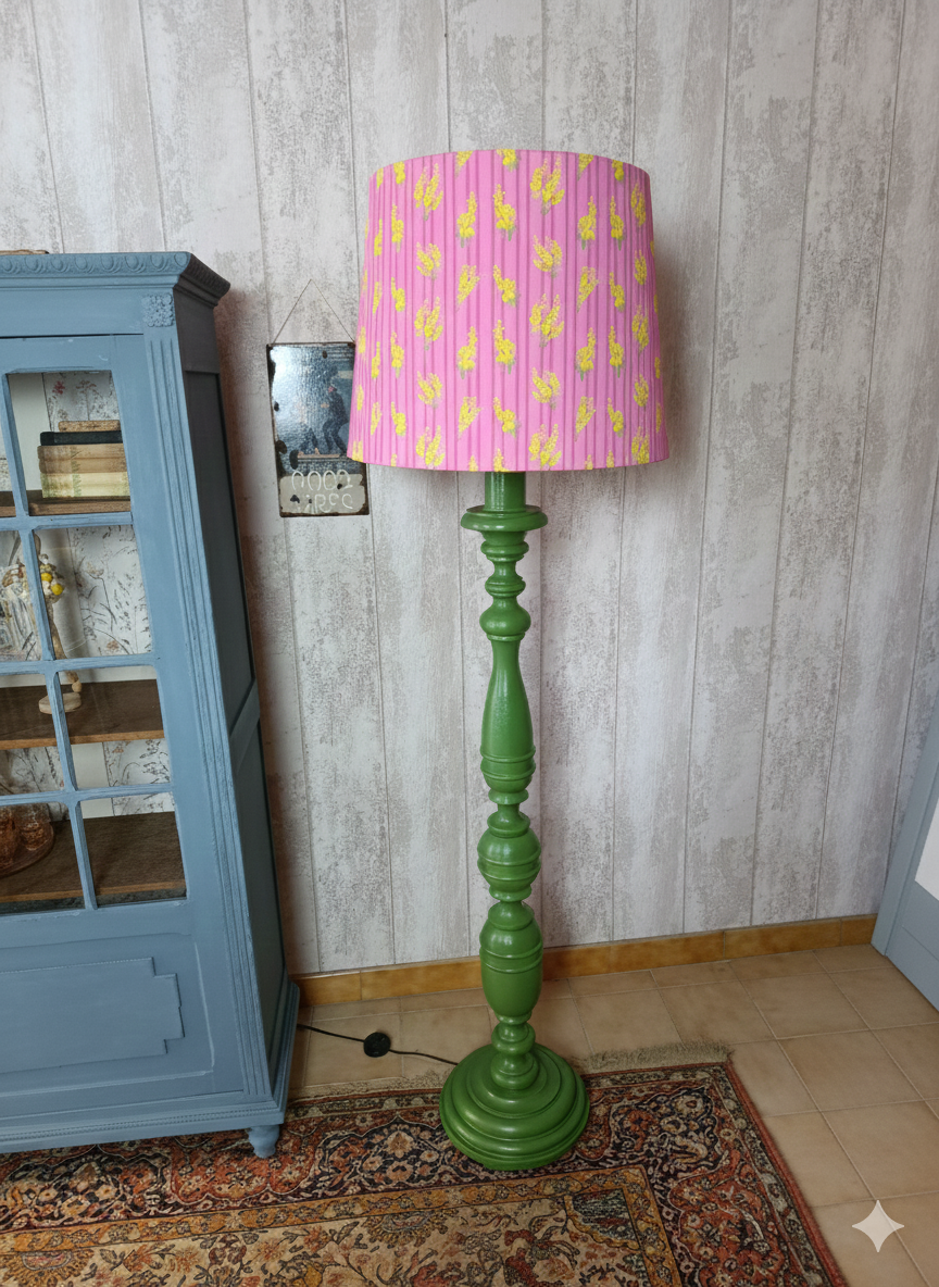 Bamboo and Mimosa floor lamp