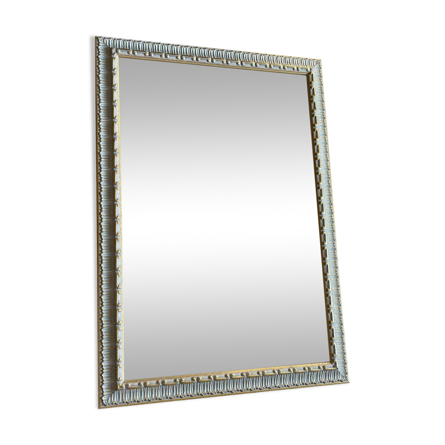 Mirror golden white frame