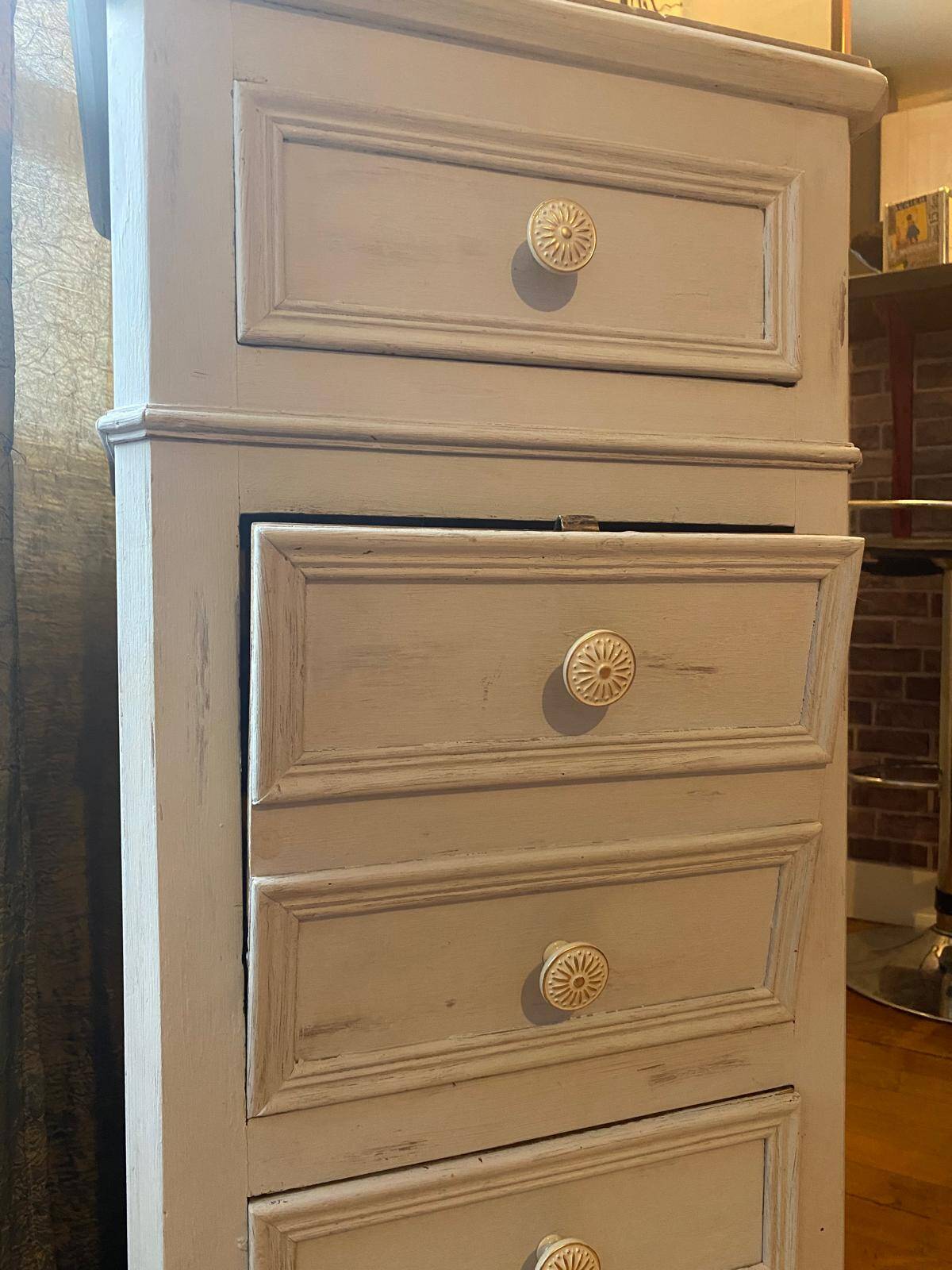 Renovated 19th-century bedside chest.