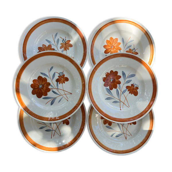 Gien - 6 assiettes à dessert