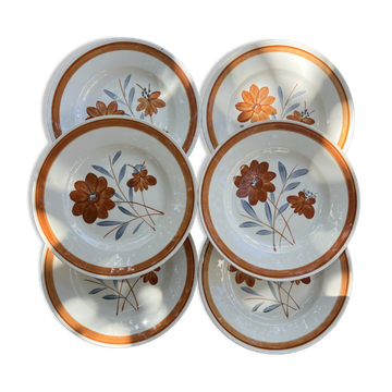 Gien - 6 assiettes à dessert