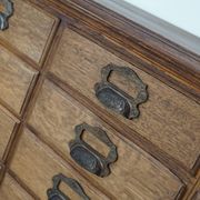 Antique French oak filing / apothecary cabinet by Chouanard, ca 1910