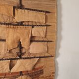 Vintage tapestry boat decor