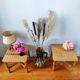Pair of vintage rattan bedside tables