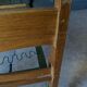 Bed with green metal braces 1960 a person foldable