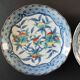 Pair of Asian plates decoration pomegranates