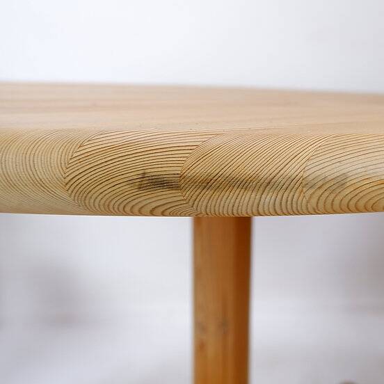 Rainer Daumiller for Hirtshals Savværk A/S dining set - Denmark, 1970s - 1 table/2 chairs/1 stool