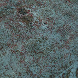 Handmade oriental decorative 1980s 331 cm x 331 cm blue wool carpet