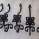 lot 5 patères porte manteau fer torsadé